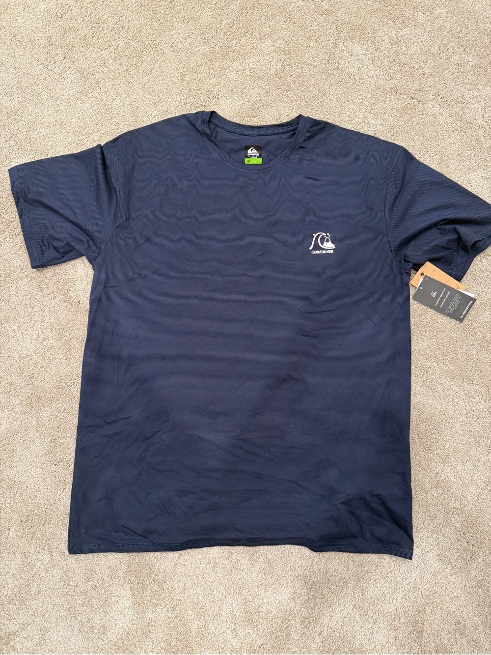 Quiksilver Men's Navy Short Sleeve Logo Tee